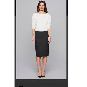 Theory Golda Tailor Skirt in Dark Gray